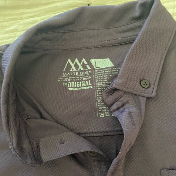 Matte Grey golf shirt - Picture 2 of 2